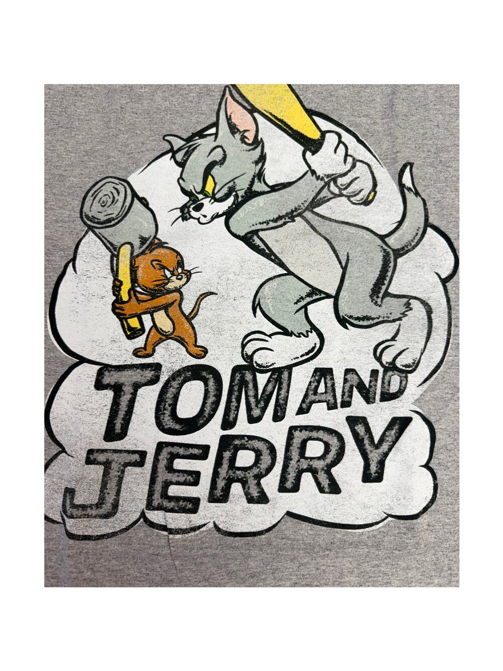 Tom And Jerry Graphic Tee 2XL Heather Gray Cartoon Network NWOT Cartoon